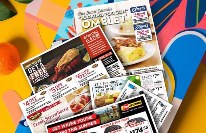 a selection of shared mail print material.